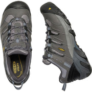 KEEN Utility Lansing Steel Toe Work Shoes for Men - Magnet/Majolica Blue - 14W