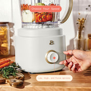 Made By Gather Beautiful 10-Cup Food Processor with 500-Watt Motor, Variable Speed Control, 3-Inch Feed Tube, White Icing, 29449