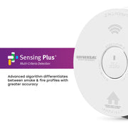 Universal Security Instruments Smoke and Carbon Monoxide Alarm with Sensing Plus Multi-Criteria Detection, Voice Alerts, 85dB Loud Alarm, Battery Powered, USI/SMCO/REP