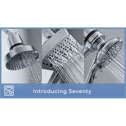 Danco Seventy 3-Setting Dual Combo Showerhead, Fixed and Handheld, Brushed Nickel, 7.64-Inch Rainfall, 59-Inch Hose, 12162