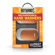 Kobayashi HotHands Rechargeable Hand Warmers, 2-Pack, Adjustable Heat, Fast Heating, Long-Lasting, Compact, Orange, H163650