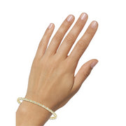 Brilliance Fine Jewelry 1 Carat Lab Grown Diamond Women Tennis Bracelet in 14KT Gold Plated Silver