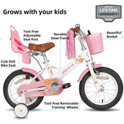 Joystar BIKE059wh-16 Little Daisy 16 Inch Kids Bike, White