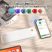 PeriPage P40 Portable Wireless Thermal Printer for Travel, White