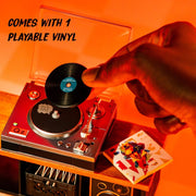 MGA Entertainment Miniverse Real Music Record Player, Mini Playable Vinyl with Classical Rock Remix, Retro Design, Collectible Toy for Ages 8+, 254249