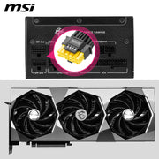 MSI MPG A850GS PCIE5 Fully Modular 850W 80 Plus Gold Power Supply, Dual 12V-2x6 PCIe Connectors, ATX 3.1, PCIe 5.1 Ready, Black