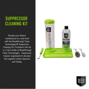 Breakthrough Clean Technologies Suppressor Cleaning Kit, 16 oz, Includes Soaking Tube, Specialized Brushes, Retrieval Tool, Organized Tray