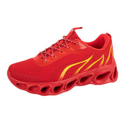TIREOW Womens Neuropathy Wide Orthopedic Walking Shoes, Slip-On, Red, Size 8.5