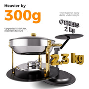 CAMMOO Gold 4 Pack 6QT Round Chafing Dishes Buffet Set, 18/8 Stainless Steel Food Warmers