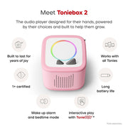 Tonies Ms. Rachel Toniebox 2 Starter Set, Cloud Pink, Screen-Free Audio Story Player for Kids 3+, 94624540