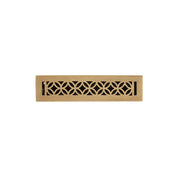 Signature Hardware HV-1022-212-AB Pasteur Brass Floor Register - Antique Brass 2-1/4