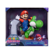Jakks Pacific Super Mario Galaxy Movie Mario Riding Yoshi 8 Inch Action Figure, Multicolor, Interactive Flying Pose 432814
