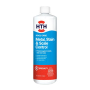 HTH Stain & Scale Preventer Liquid Pool Chemical, Prevents Metal Staining and Scale, Removes Fresh Metal Stains, 28 fl oz, 67218