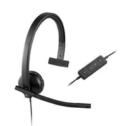 Logitech 981-000570 USB H570e Over-the-Head Wired Headset, Monaural, Black