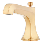 Signature Hardware Elita Widespread Bar Sink Faucet, Brushed Gold Finish, Free Standing, Glass Material, 497634