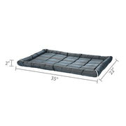 Vibrant Life Durable Water Resistant Crate Pad, Blue, Extra Large 27 in x 41 in