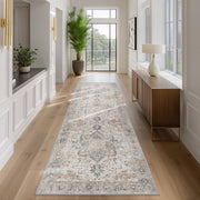 KUETH AR1005 Light Taupe Brown Modern Area Rug 2x7 Non Slip Hallway Runner Rug Machine Washable
