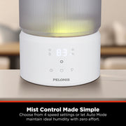 Pelonis 1-Gallon Cool Mist Ultrasonic Humidifier, Black, 250 sq ft Coverage, 3 Mist Settings, Digital LED Display, PSU10UD3WW