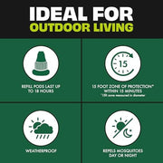 Stem Outdoor Mosquito Repellent Zone Device Starter Kit with Solar and USB-C Charger, 15 Ft Protection Zone, 1 Device, 1 Refill Pod