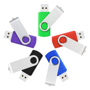 YUOY 64GB USB 2.0 Flash Drive, Swivel Dual USB-A and USB-C, 5 Pack, Wide Compatibility