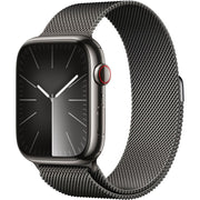 Apple Watch Gen 9 Series 9 Cell 45mm Graphite Stainless Steel - Graphite Milanese Loop MRMX3LL/A