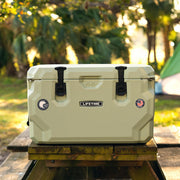 Lifetime 65 Quart Bear-Resistant High Performance Hard Camping Cooler, Sage Green, 75 Can Capacity, 91417