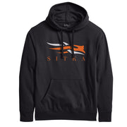 SITKA Icon Pullover Hoodie - Black Orange - XL