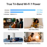 TP-Link Deco WB22000 2Pk Deco Pro WB22000 Tri-Band Wi-Fi 7 Mesh Router System, 2-Pack, Up to 5,800 Sq Ft Coverage