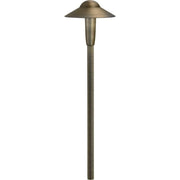 Kichler 6in Dome Path Light, LED 2700K Warm White, Centennial Brass Finish, Outdoor Landscape Lighting, 3W, 15870CBR27