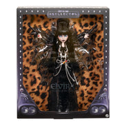 Mattel Monster High Skullector Elvira Mistress of the Dark Doll, Black Faux Leather Dress, Silvery Batwing Cape, Chain Belt, Doll Stand, HYV99