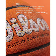 Wilson Caitlin Clark EVO NXT 3951 Indoor Basketball, Micro-Touch Composite Leather, Orange, Size 6, 28.5 in
