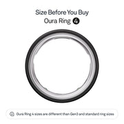Oura Ring 4 Smart Ring, All-Titanium Durable Design, Black, Size 12, Smart Sensing Technology, 8-Day Battery Life, JZ90-54144-12