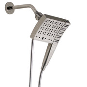 Danco Seventy 3-Setting Dual Combo Showerhead, Fixed and Handheld, Brushed Nickel, 7.64-Inch Rainfall, 59-Inch Hose, 12162