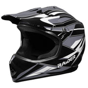 Raider GX3 MX Helmet for Youth - Black/Silver - Small