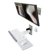 Ergotron Neo-Flex Dual Monitor Wall Mount, VESA Compatible, Supports 2 Monitors Up to 24 Inches, 25 lb Capacity Each, Black Metal, 28-514-800