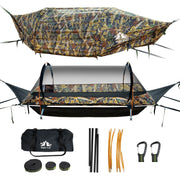 Nightcat Lay Flat Camping Hammock Tent With Mosquito Net Hanging Bed, Camo