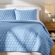 Better Homes & Gardens Tencel Quilt, Full/Queen, Light Blue, Reversible, Breathable, 90x92 in, BH14100136472C