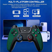 UVQYC Switch Pro Controller, Wireless Video Game Controller with Programmable Turbo, Ergonomic Design, Green