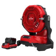 Craftsman V20 Cordless Misting Fan Kit, 3 Speed Settings, Garden Hose Adapter, Battery Included, Red, CMCE003C1