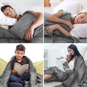 Alansma Weighted Blanket, Luxury Velvet, Reversible All-Season, 5 lb, Gray, Twin Size 36x48