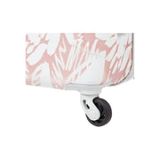 American Tourister Arabella Hardside Carry-On Luggage with Spinner Wheels, Combination Lock, Speckle White Floral Rose Gold Pattern