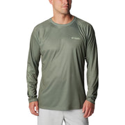 Columbia Sportswear Super Terminal Tackle PFG Super Fade Long Sleeve Athletic Shirt, Cypress Fish Hooks, Medium, 206925