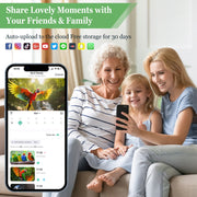 Naipo VN-DB09-08 Smart Bird Feeder Camera, Wireless Outdoor Bird Watching with 1080P Full HD, Night Vision, AI Bird Species Identification, Motion Detection, Two-Way Talk, Green
