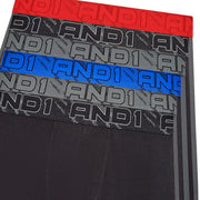 AND1 Flex Mens Boxer Briefs, Regular Leg, Moisture Control, Breathable Mesh Pouch, 6 Inch Inseam, 6 Pack