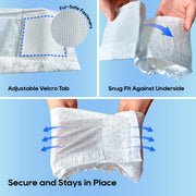 Absorlution LLC Honey Care All-Absorb Disposable Male Dog Wrap, Super Absorbent, Breathable, Small 12-18 in Waist, 50 Count