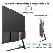 Gawfolk GF240D Gaming Monitor 165Hz/180Hz 24-inch 1080p Curved Computer PC Monitor, Black