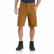 Carhartt Men's Ripstop Cargo Shorts, Relaxed Fit, Rugged Flex Stretch, Cordura Reinforced Pockets, Brown, 11 in Inseam, Size 42, 104727