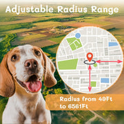 SAMFAT GPS Wireless Dog Fence System with Adjustable Warning Strength, IPX7 Waterproof Rechargeable Collar, Safe Zone Radius 49-6561 ft