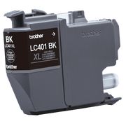 Brother Genuine LC401XLBK High Yield Black Ink Cartridge, 500 Pages, Compatible with Select Brother Color Inkjet All-in-One Printers
