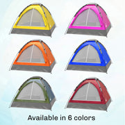 Wakeman Outdoors 2-Person Dome Tent, Lightweight, Easy Setup, Removable Rain Fly, Dual-Layer Door, Interior Storage Pocket, Orange, HW4700060